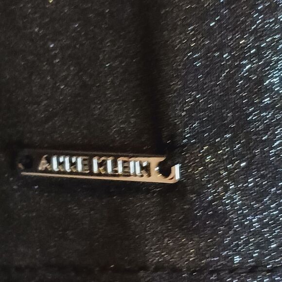 Anne Klein Drape Neck Long Sl Metallic Look Blouse MWT - Picture 5 of 10